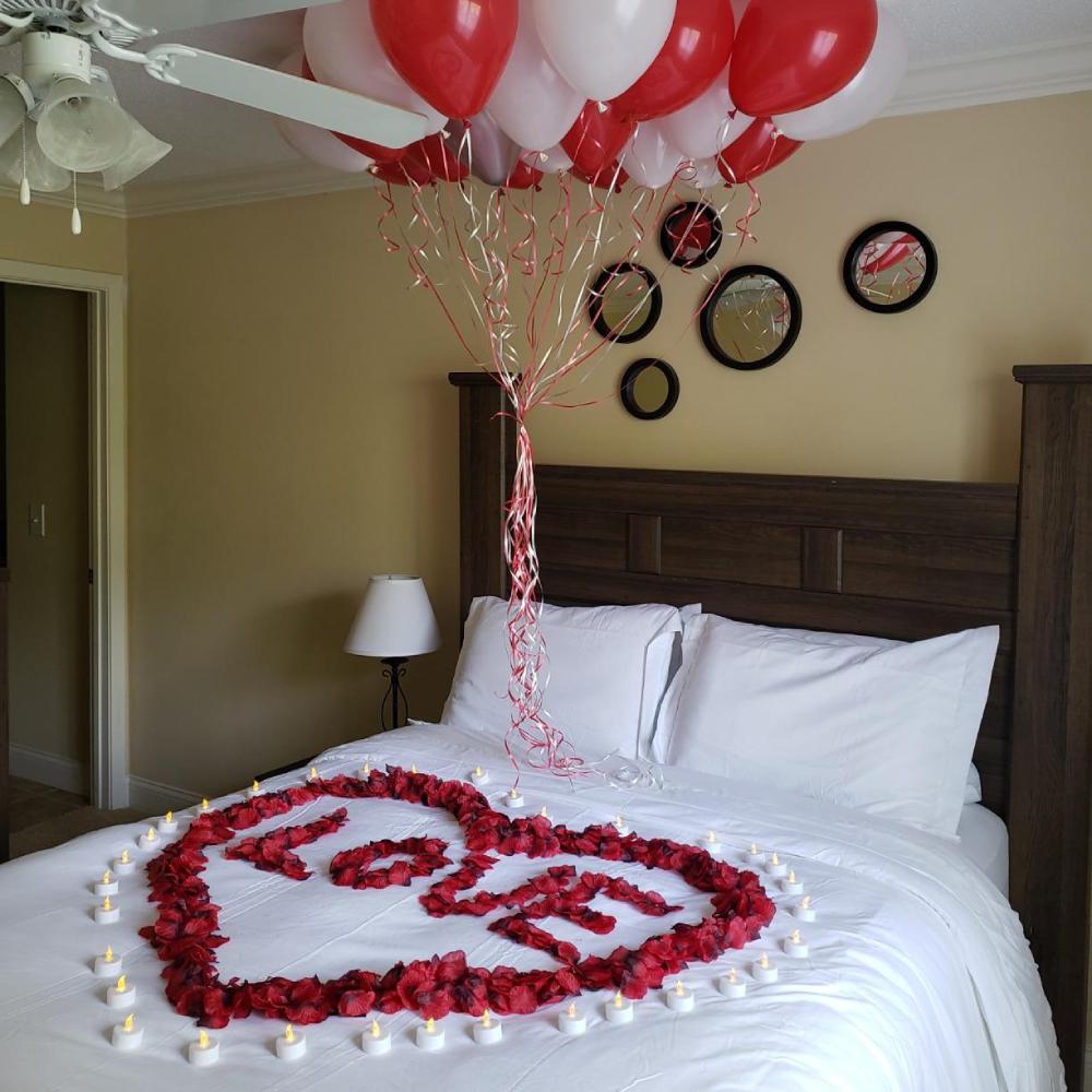 Silk rose petals